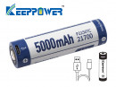 Keeppower 21700 5000mAh mit USB-C Lademöglichkeit...
