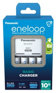 Panasonic Ladegerät Basic Charger BQ-CC51 inkl. 4 eneloop AA